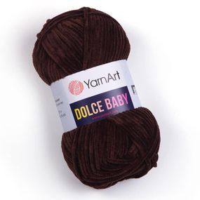 Пряжа YarnArt Dolce Baby 775 коричнева ярнарт дольче бебі плюшева