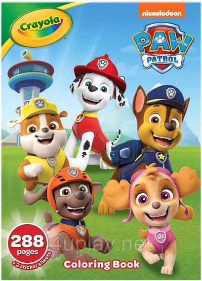 Велика розмальовка Крайола Щенячий патруль 288 сторінок Оригінал Crayola PAW Patrol Coloring Book