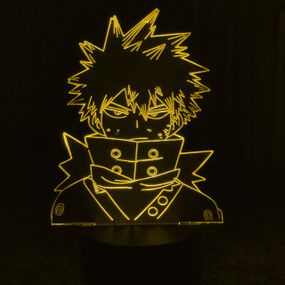 Акриловий світильник-нічник Кацукі Бакуго (Katsuki Bakugou) жовтий tty-n000588