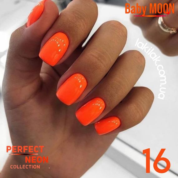 Гель-лак BABY MOON Perfect Neon №16, 6 мл