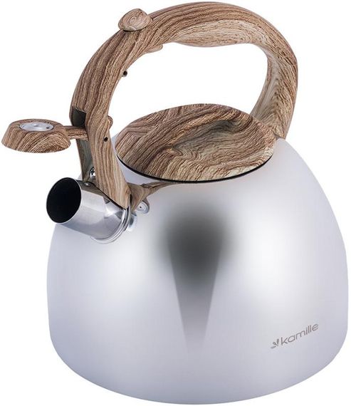 Чайник Kamille Whistling Kettle 2.7л з нержавіючої сталі сатин зі свистком | Зображення 1
