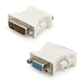 Перехідник DVI-D 24 + 1 (тато) / VGA (мама), Grey Q50