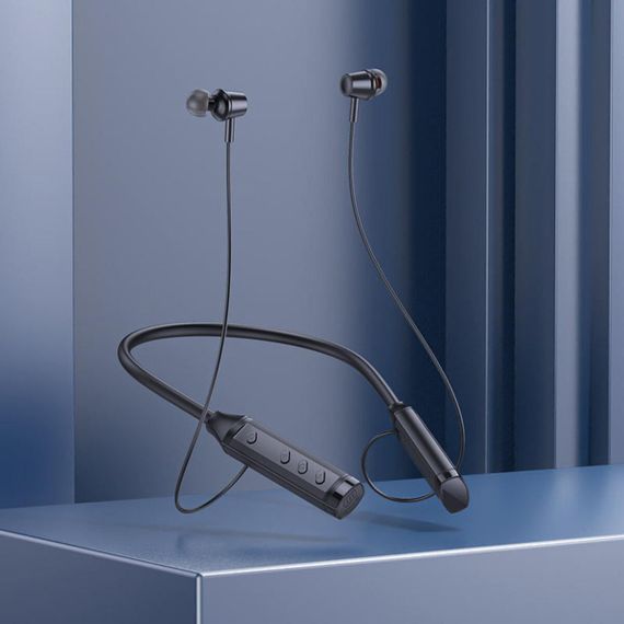 Беспроводные наушники BOROFONE BE66 Motor neck-mounted BT headset Black | Зображення 2
