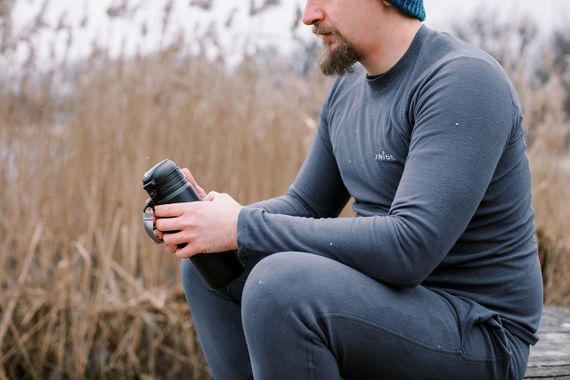Термобілизна чоловіча Tribe Microfleece сірий M, тепла флісова термобілизна трайб для риболовлі полювання туризму кемпінгу ЗСУ | Зображення 1