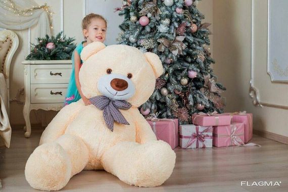 Большой плюшевый медведь Yarokuz Джеральд 165 см Персиковый | Зображення 5