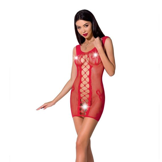 Відверта сукня-сітка Passion BS073 red, One size