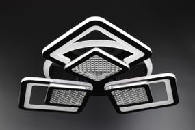 Люстра світлодіодна стельова LED світильник для квартири на стелю лед з пультом 26038 Чорний 9х49х49 см.