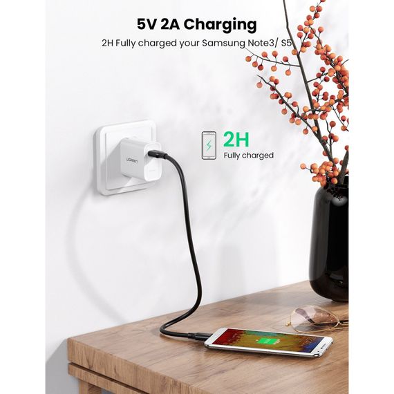 Дата кабель USB 3.0 AM to Micro B 1.0m US130 black Ugreen (10841) | Зображення 3