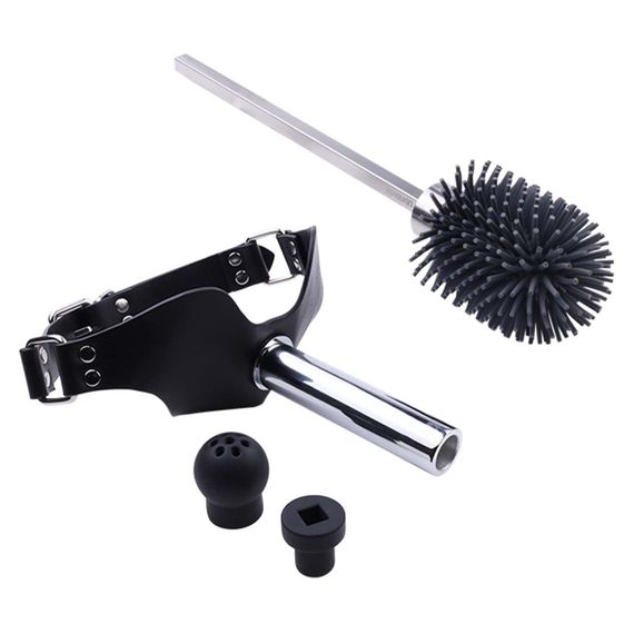 Набір для домінування LOCKINK SEVANDA Objectification Bathroom Set, маска та 4 насадки | Зображення 2