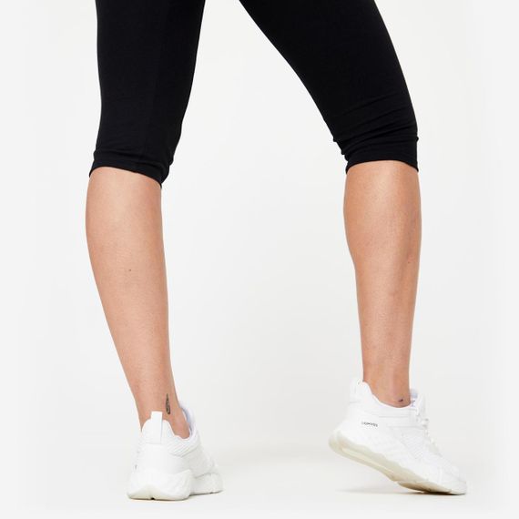 Легінси жіночі для фітнесу укорочені чорні - 3XL / W43 L31 | Зображення 2