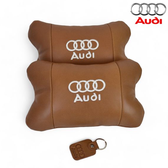 Подушка для салона авто Audi, Авто подушка под шею для подголовника автомобильного сиденья MD-68 | Зображення 6