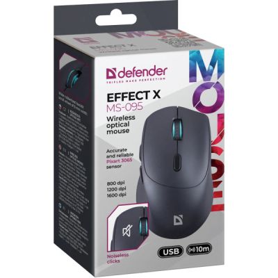 Мышка Defender Effect X MS-095 Wireless Black (52095) | Зображення 5