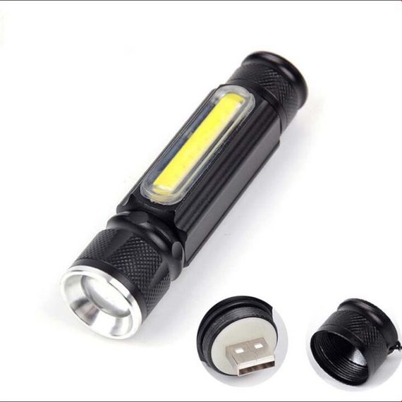 Ліхтарик портативний світлодіодний Police BL-516/616-T6-COB з USB-зарядкою, магнітом та функцією зуму | Зображення 2