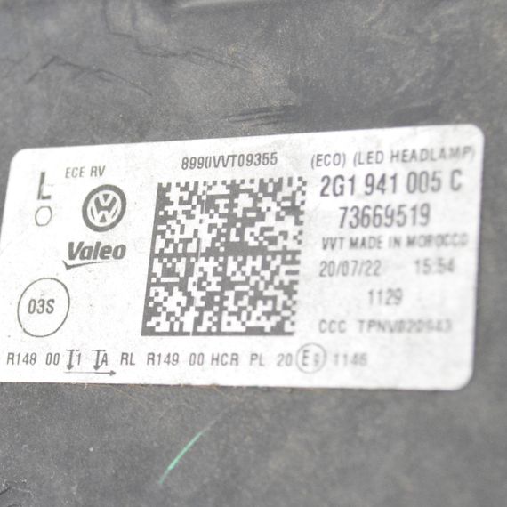Фара ліва LED Volkswagen Polo VI 2021-2025 рестайлінг Фара передня ліва Фольксваген Поло 6 2G1941005C | Зображення 7