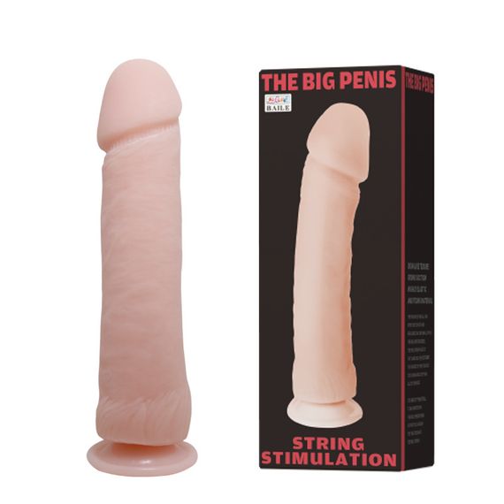 Фалоімітатор без мошонки - The Big Penis String Stimulation, 26 см sexstyle