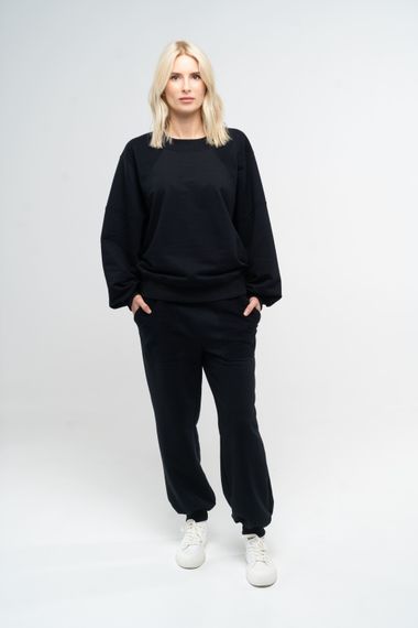 Штани жіночі з манжетами чорні, 2XL | Зображення 2