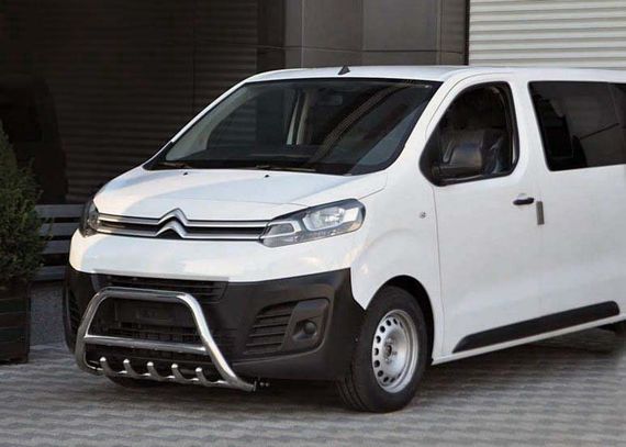 Кенгурятник WT003 (нерж) для Citroen Jumpy/Dispatch 2017-2024 гг