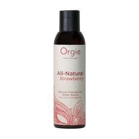 Лубрикант на водной основе Orgie All Natural Strawberry, 150 мл, со вкусом и ароматом клубники Sex Aura
