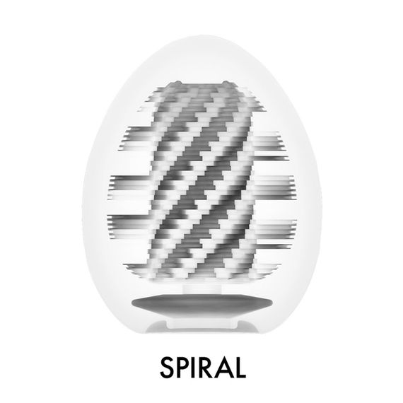 Мастурбатор-яйце Tenga Egg Spiral, щільний TPE, пробник лубриканту 5 мл | Зображення 2