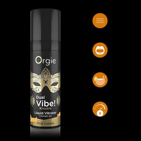 Рідкий вібратор коктейль Піна Колада DUAL VIBE!, 15 мл Orgie (Бразилія-Португалія) | Зображення 3