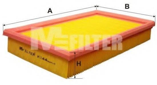 Фільтр повітряний OPEL (вир-во M-Filter) MFILTER K144 на OPEL KADETT D (31_-34_, 41_-44_)