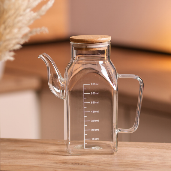 Ємність для олії та оцту з бамбуковою кришкою 750 мл HP-34-1 | Зображення 5