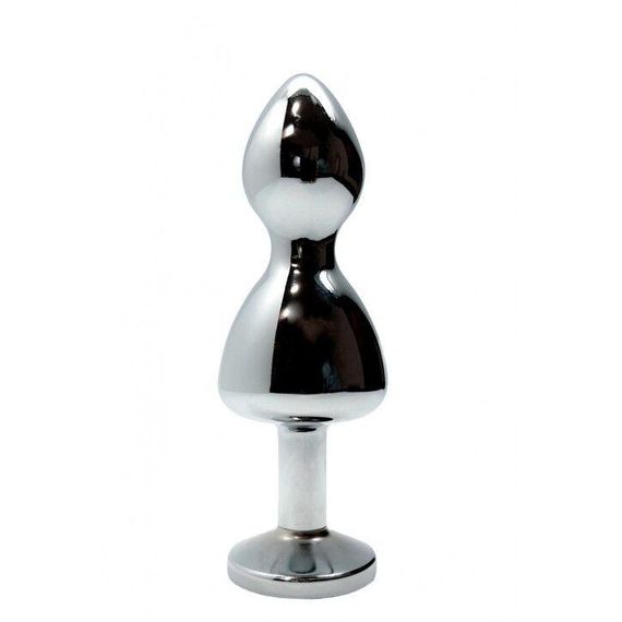 Металева анальна пробка Wooomy Lollypop Double Ball Metal Plug M, діаметр 3,1 см, довжина 9,4 см | Зображення 1