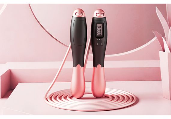 Швидкісна скакалка з лічильником EasyFit чорно-рожевий (EF-1916-BP) | Зображення 5