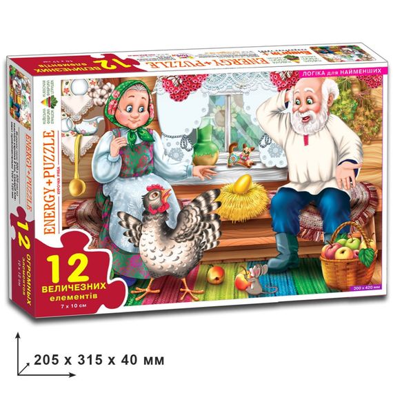 Детские пазлы "Курочка Ряба" 82043 на 12 деталей