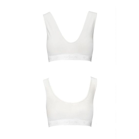 Спортивний топ з еластичної бавовни Passion PS005 TOP white, size M | Зображення 4