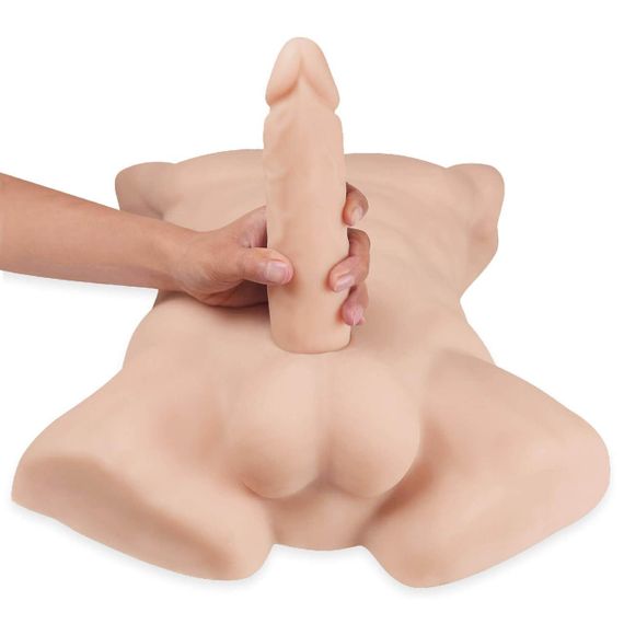 Торс с фаллоимитатором на присоске SilexD Apollo L Male Torso, суперреалистичный, термореактивный sexstyle | Зображення 6