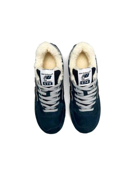 Жіночі кросівки 574 Grey Dark Blue Fur 40 | Зображення 1