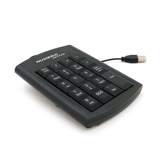 Цифрова клавіатура USB для ноутбука, довжина кабеля 130см (126х93х20 мм) Black | Зображення 2