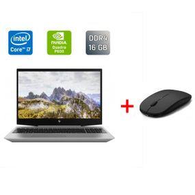 Мобільна робоча станція Б-клас HP zBook 15v G5 / 15.6" (1920x1080) IPS / Intel Core i7-8750H (6 (12) ядер по 2.2 - 4.1 GHz) / 16 GB DDR4 / 256 GB SSD / nVidia Quadro P600, 4 GB GDDR5, 128-bit / WebCam / TouchID б/в + Подарунок Бездротова миша / USB