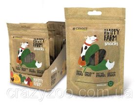 Ласощі для собак Croci Happy Farm курка зі шпинатом 80 г С1130028