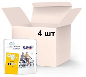 Упаковка підгузників-трусиками для дорослих Seni Active Normal Large 4 пачки х 30 шт