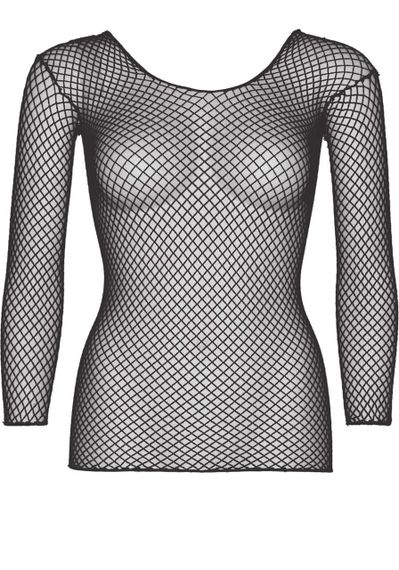 Сітчастий топ Leg Avenue Long Sleeves T-Shiets Black, One Size Sex Aura | Зображення 2