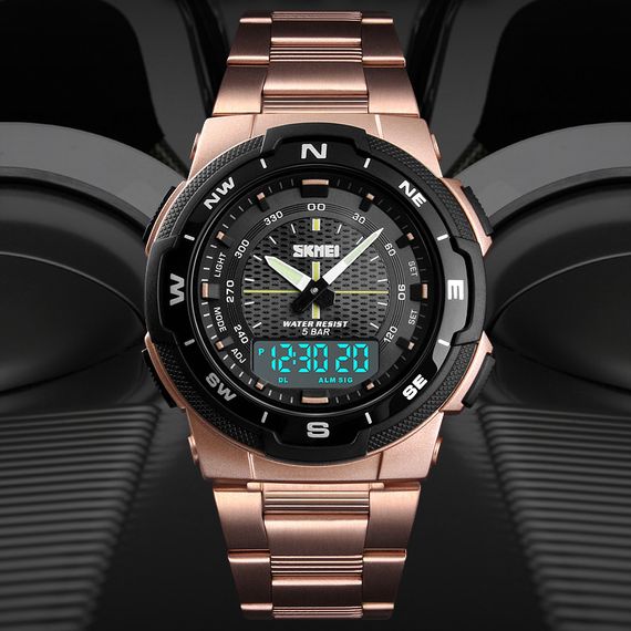 Чоловічий годинник Skmei 1370RG Rose Gold | Зображення 2