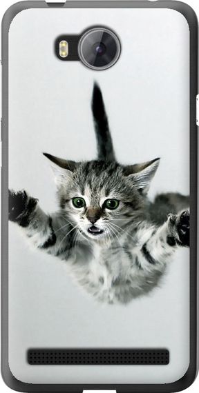 Чехол на Huawei Y3II / Y3 2 Летящий котёнок "2322u-495-17620"