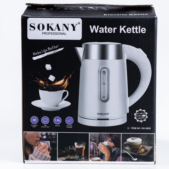 Електрочайник Sokany SK-0808 1200W Білий | Зображення 4