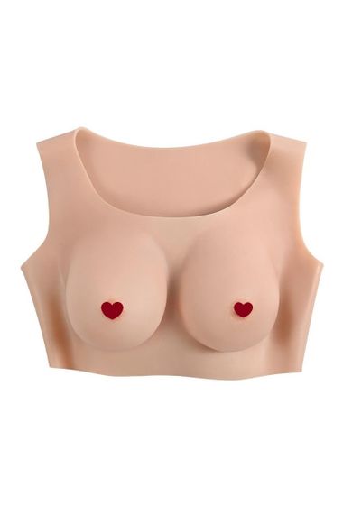 Накладні груди топ Gender X Undergarments Plate C-Cup бежеві, 28 см Sex Aura