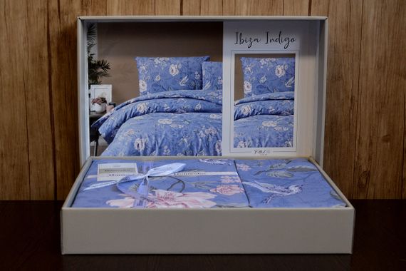 Постільна білизна First Choice Homesko Ranforse сімейний 160 х 220 см Ibiza Indigo | Зображення 1