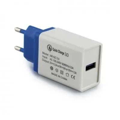 Адаптер Fast Charge QC3.0 USB AR 60/ 4311 WHITE | Зображення 1