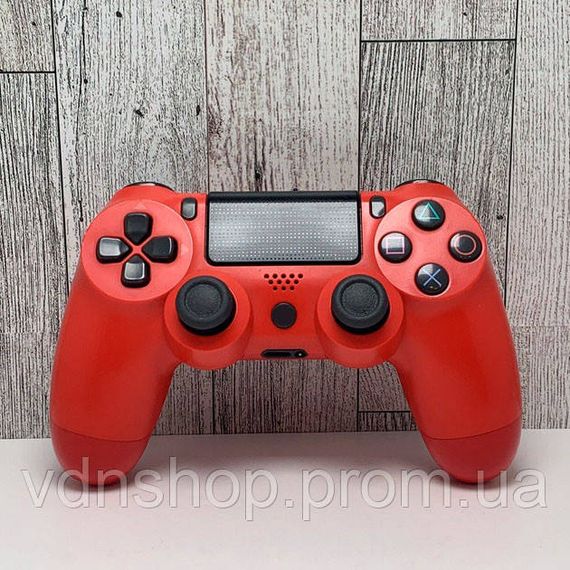 Джойстик DOUBLESHOCK для PS 4, бездротовий ігровий геймпад PS4/PC акумуляторний джойстик. Колір: червоний DU-44 | Зображення 5