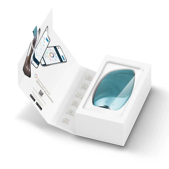 Електронна звукова термо щітка для обличчя GESKE Sonic Thermo Facial Brush 6в1 gray, Бірюзовий | Зображення 8