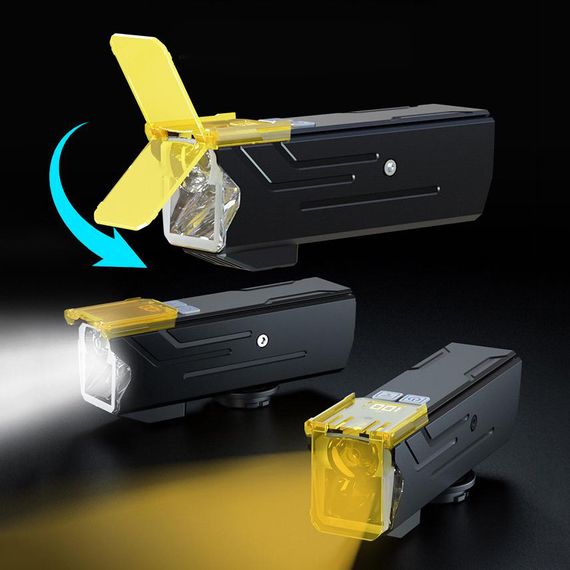 Вело-фара з лінзою фара на акумуляторі Q03L, Ліхтар для велосипеда із зарядним пристроєм RN-47 | Зображення 2