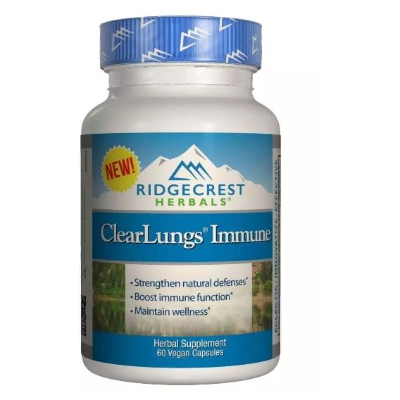 Комплекс для профілактики дихальної системи RidgeCrest Herbals Clear Lungs Immune 60 Veg Caps RCH139