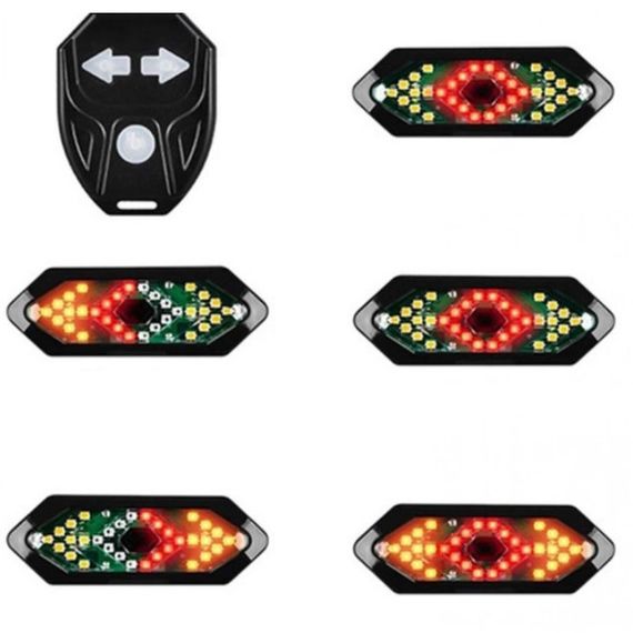 Задній ліхтар на крило велосипеда, Маячок задній велосипедний, Повороти стоп-сигнал для велосипеда DY-76 | Зображення 2