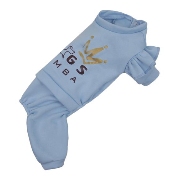 Костюм трьохнитка рюша блакитний D-164 | Зображення 1