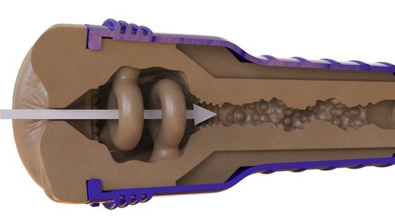 Мастурбатор попа в колбі Fleshlight Boost Blast Female, коричневий Sex Aura | Зображення 2